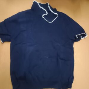 Zara Women Blue Color Basic Knit Short Sleeve Jumper Size S