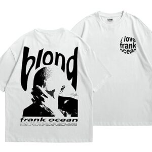 Frank Ocean Blond Design Oversized T Shirt For Men White Size L
