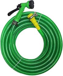 Raksha Multipurpose Use Int 20 M Hose Green 12 Inch Hose Pipe 8 Mode Sprayer Nozzle Garden Car Pet Wash
