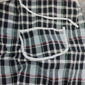 Design Checked Cotton Kitchen Apron Size Medium