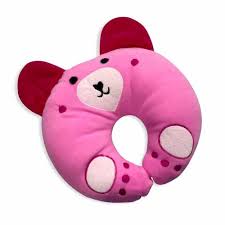 Pink Colour Cotton Baby Half Neck Pillow