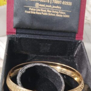 Stand Touch Jewellery Golden Color Kada For Men Size 2X8