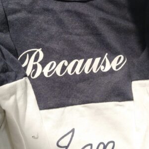 White Color Printed Women T Shirt Top Size M