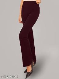 Wine Color Trouser For Women Size 28