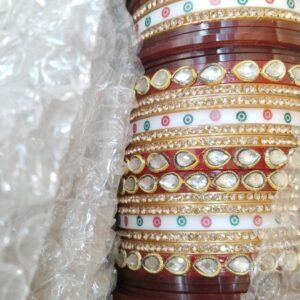 Maroon Color Bridal Chuda For Women Size 2X4