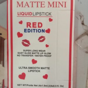 Matte Mini Red Edition Liquid Lipstick 1 Point 5 Ml Pack Of 4