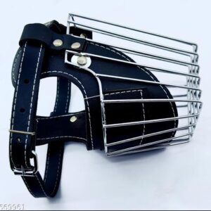 Rv Paws Steel Color Muzzle Guard Dogs Prevents Biting Chewing Barking Adjustable