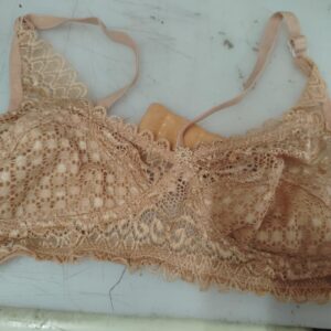 Gold Colour Net Non Padded Bra For Women Size 30