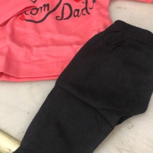 Pink And Black Top Set For Kids Girls Size 0 To 3 Months
