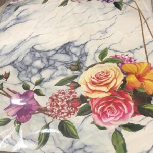 White Flower Printed Fridge Mat 3Pcs