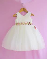 Kids Girl Frock Set White Color Size 7 Years