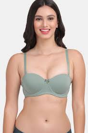 Women Cuff Bra Green Color Size 36