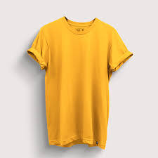 Men Tshirt Yellow Color Size M