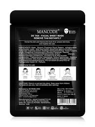 Buy Mancode Detan Facial Sheet Mask 25 Ml