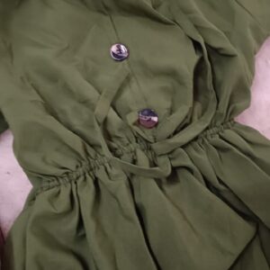 Classy Modern Women Top Green Color Size S