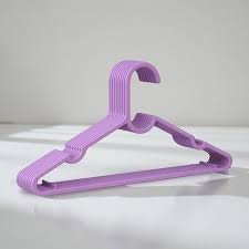 Plastic Cloth Hanger Purple 6 Pcs