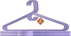 Plastic Cloth Hanger Purple 6 Pcs