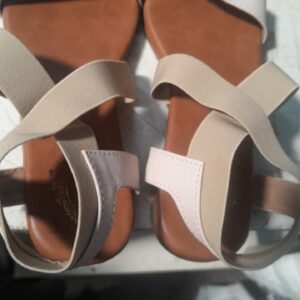 Denill Flat Sandal Grey Brown Size 40