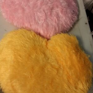 Pink And Yellow Heart Shape Pillow Pack Of 2