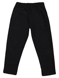 Cotton Track Pants For Girls Black Size S