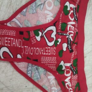 Red Color Women Printed Panty Size L