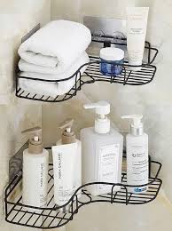 Self Adhesive Shelf Storage Wall Rack For Bathroom Pack Of 2