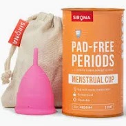 Sirona Padfree Periods Menstrual Cup For Women Medium Protection