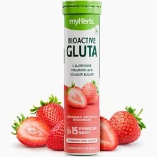 Oziva Bioactive Gluta LGlutathione Hyaluronic Acid Collagen Builder Strawberry Flavour 10 Tablets
