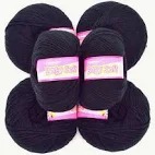 Baby Wool 6 Pack Black Colour