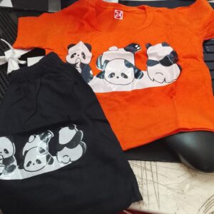 Kidz Orange And Blue Short Set Size 24