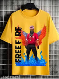 Kid Boy Yellow Colour T Shirt Free Fire Size 11 To 12Y