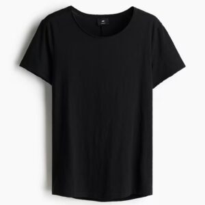 H And Men Black T Shirt Size M