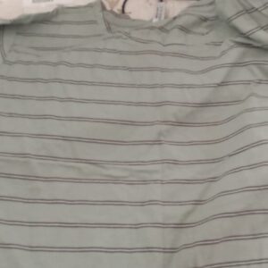 Olive Green Striped T Shirt For Men Size M