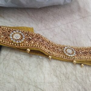 Golden Color Stone Design Saree Belt