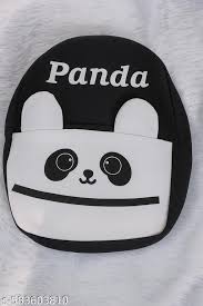 Black And White Color Panda Design Kids School Bag