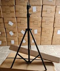 Black Tripod 7 Feet Stand With Adjustable Mobile Clip Holder 1Pc