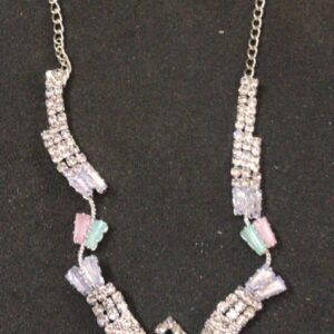 Artificial Silver Plated Necklace With Earrings For Women