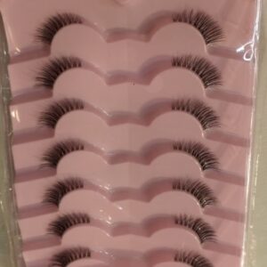 Half Lashes Mink Natural Cat Eye Wispy False Eyelashes Fluffy Volume Strip Fake Eyelashes Accent Corner 14Pc
