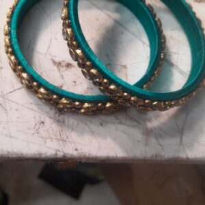 WomenS Bangle Set Golden Green Size 2X6