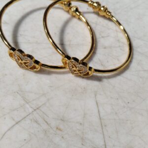 Golden Color Bangles For Women Set Of 2 Size 2X4