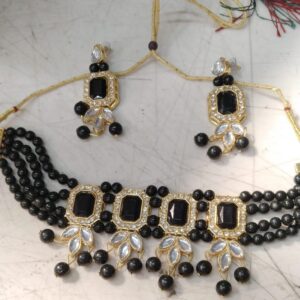 Black Color Choker Set For Women