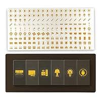 Gold Switch Stickers For Switch Board Approx 300Pc