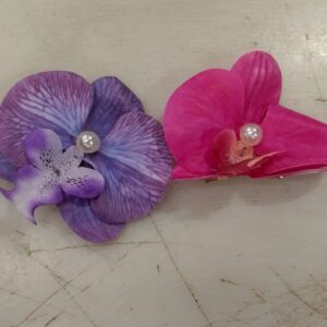 Pink And Purple Flower Hair Clip Pack Of 2