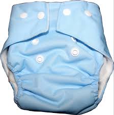 Sky Blue Color Adjustable Baby Diaper