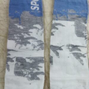Sky Blue And White Color Printed Knee Cover Set Of 2