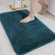 Luxe Home Bath Rug Blue Color Microfiber Bath Mat 40 X 60 Cm