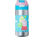 Rabitat Blue And Pink Color Peppa Pig Design Steel Bottle 500Ml