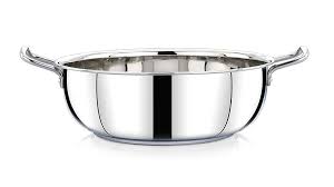 Praylady Tri Ply Stainless Steel Kadai 3 Point 8Ltr
