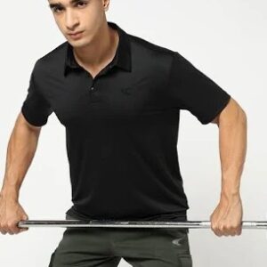 Performax Black Charcoal T Shirt Polo For Men Size S