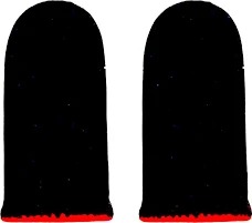 Mobile Gaming Finger Sleeve Black 1 Pair
